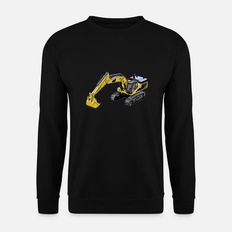 Kettenbagger Bagger Farbig Schaufelbagger - Unisex Pullover - Schwarz