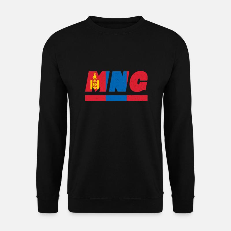 Drapeau mongol drapeau MNG - Sweat-shirt Unisexe - noir