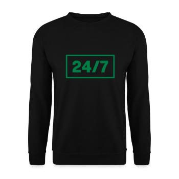 24/7 - Unisex Sweatshirt - black - Front - Alina (178cm) & Michal (187cm)
