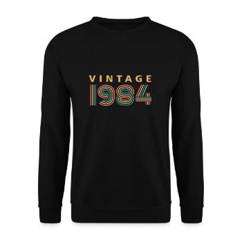 Jahrgang 1984 - Unisex Pullover - Schwarz - Vorne - Alina (178cm) & Michal (187cm)