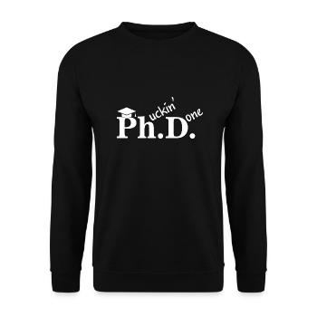 Dissertation de cadeau d'étudiant de cérémonie de remise des diplômes de doctorat - Sweat-shirt Unisexe - noir - Devant - Alina (178cm) & Michal (187cm)