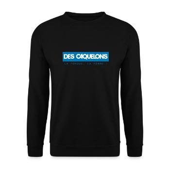 DES CAQUELONS - Sweat-shirt Unisexe - noir - Devant - Alina (178cm) & Michal (187cm)
