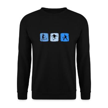 scooter stuntscooter stuntscootersport roller - Unisex Pullover - Schwarz - Vorne - Alina (178cm) & Michal (187cm)