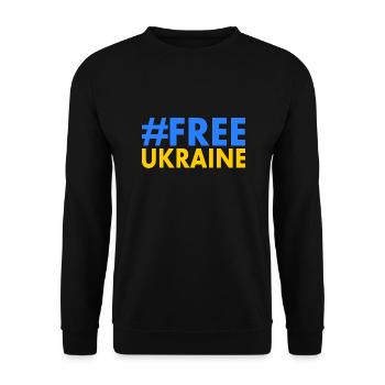 Free ukraine - Unisex Sweatshirt - black - Front - Alina (178cm) & Michal (187cm)