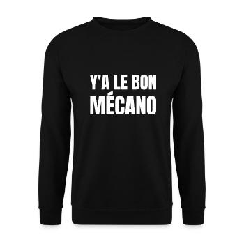 y a le bon mécano - Sweat-shirt Unisexe - noir - Devant - Alina (178cm) & Michal (187cm)