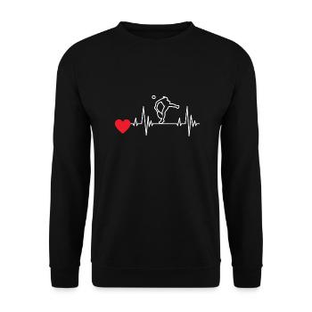 Tennisspieler Tennis Tennisschläger Tennisverein - Unisex Pullover - Schwarz - Vorne - Alina (178cm) & Michal (187cm)