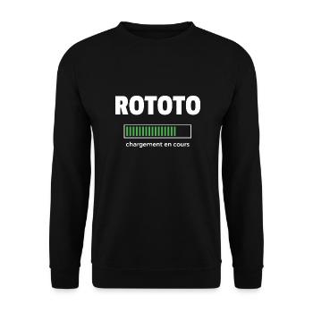 rototo chargement en cours - Sweat-shirt Unisexe - noir - Devant - Alina (178cm) & Michal (187cm)