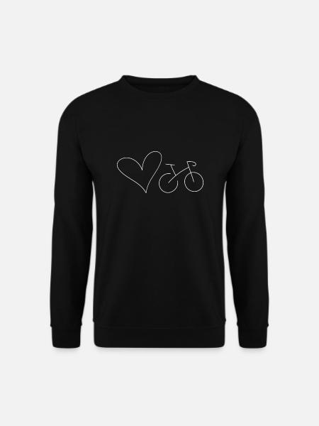 Vélo et cœur - Sweat-shirt Unisexe - noir