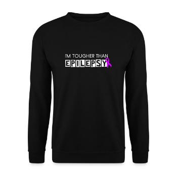 I'm Tougher Than Epilepsy - Unisex Sweatshirt - black - Front - Alina (178cm) & Michal (187cm)