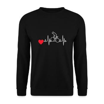 Cycling Cycling Cycling Mountain Bike Tour - Unisex Sweatshirt - black - Front - Alina (178cm) & Michal (187cm)