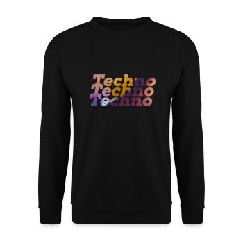 Techno Rave Design Fête de musique électronique 2022 - Sweat-shirt Unisexe - noir - Devant - Alina (178cm) & Michal (187cm)