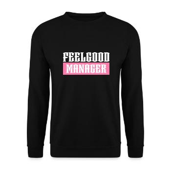 Feelgood manager pink tshirt black - Unisex Sweatshirt - black - Front - Alina (178cm) & Michal (187cm)