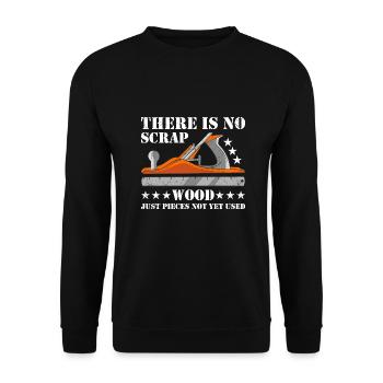 Charpentier Il n’y a pas de ferraille bois travail du bois - Sweat-shirt Unisexe - noir - Devant - Alina (178cm) & Michal (187cm)