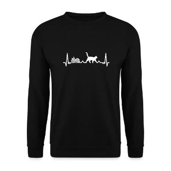 Les amateurs de livres de chats lisent des livres - Sweat-shirt Unisexe - noir - Devant - Alina (178cm) & Michal (187cm)