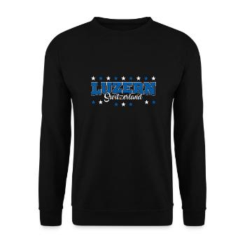 Luzern - Unisex Pullover - Schwarz - Vorne - Alina (178cm) & Michal (187cm)