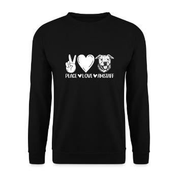 American Staffordshire Bull Terrier Staffy Dog - Unisex Sweatshirt - black - Front - Alina (178cm) & Michal (187cm)