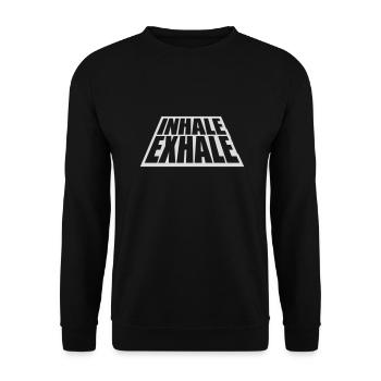 Inspirez expirez Yoga citation - Sweat-shirt Unisexe - noir - Devant - Alina (178cm) & Michal (187cm)