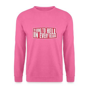 En allant en enfer - Sweat-shirt Unisexe - rose - Devant
