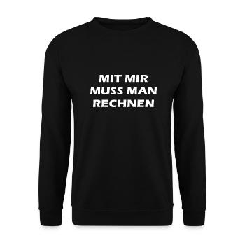 Lehrer Spruch Rechnen white - Unisex Pullover - Schwarz - Vorne - Alina (178cm) & Michal (187cm)