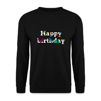 Bon anniversaire - Sweat-shirt Unisexe - noir - Devant - Alina (178cm) & Michal (187cm)