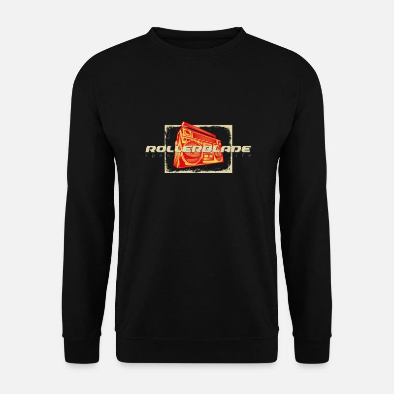 80s ghettoblaster rollerblader - Unisex Sweatshirt - black