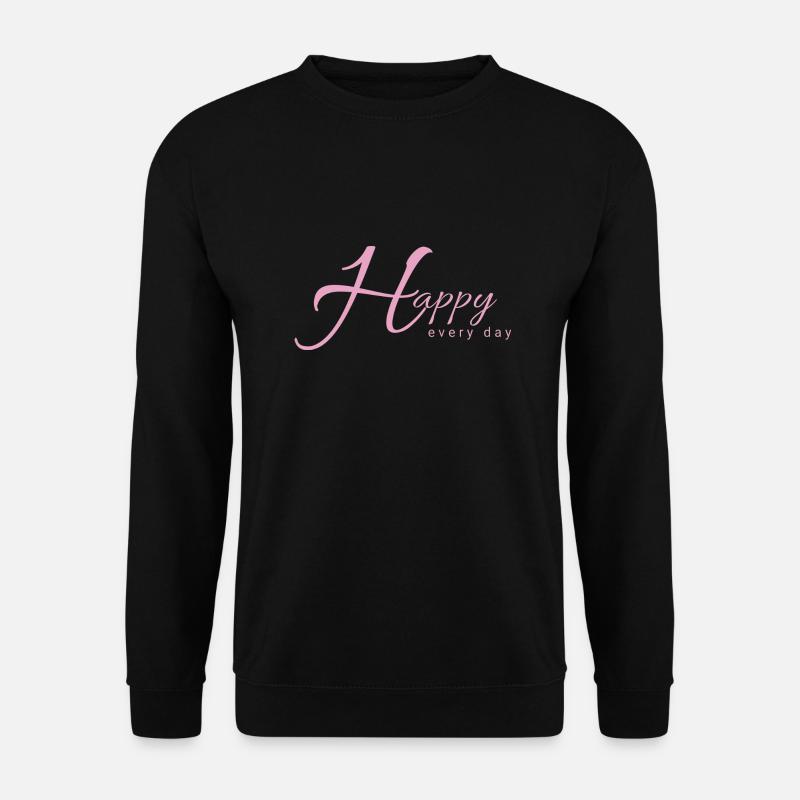 Glücklich - Unisex Pullover - Schwarz