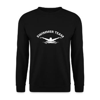 Triathlon Swim Bike Run Marathon - Unisex Pullover - Schwarz - Vorne - Alina (178cm) & Michal (187cm)