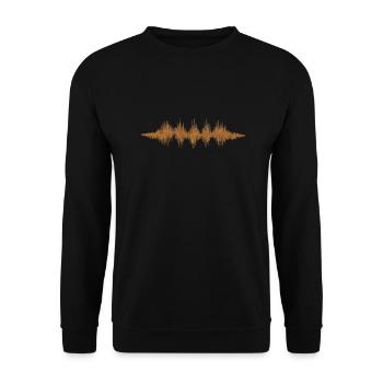 Music audio wave / sound wave / audio frequency - Unisex Sweatshirt - black - Front - Alina (178cm) & Michal (187cm)
