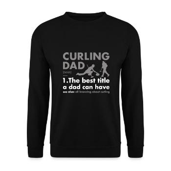 Définition de papa sportif Curling - Sweat-shirt Unisexe - noir - Devant - Alina (178cm) & Michal (187cm)
