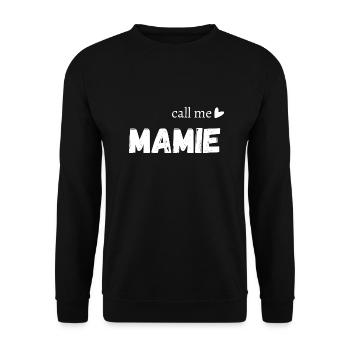 Call me grandma - Unisex Sweatshirt - black - Front - Alina (178cm) & Michal (187cm)