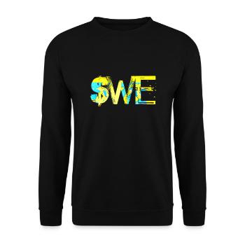 Sweden Sweden flag national norden skandinavia - Unisex Sweatshirt - black - Front - Alina (178cm) & Michal (187cm)