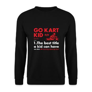 Sport Kid Definition Go Kart - Unisex Pullover - Schwarz - Vorne - Alina (178cm) & Michal (187cm)