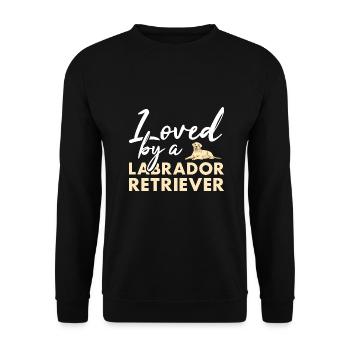 Loved By A Labrador Retriever - Unisex Sweatshirt - black - Front - Alina (178cm) & Michal (187cm)