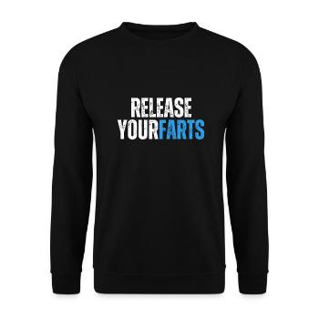 Funny t-shirt design - Unisex Sweatshirt - black - Front - Alina (178cm) & Michal (187cm)