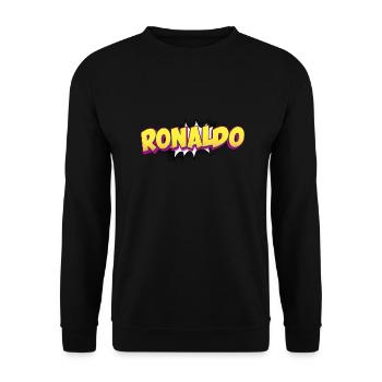 Ronald Custom Name Comic Book Style Pop Art, - Unisex Sweatshirt - black - Front - Alina (178cm) & Michal (187cm)