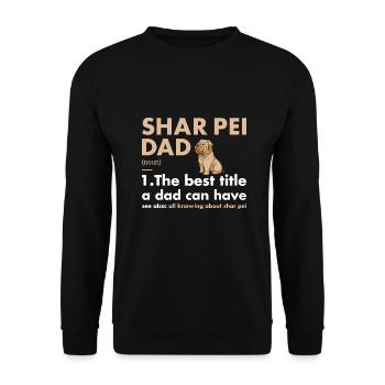 Shar Pei Dad Définition - Sweat-shirt Unisexe - noir - Devant - Alina (178cm) & Michal (187cm)