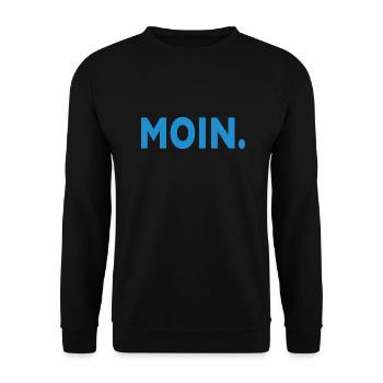 Moin Dialekt Hamburg - Unisex Pullover - Schwarz - Vorne - Alina (178cm) & Michal (187cm)