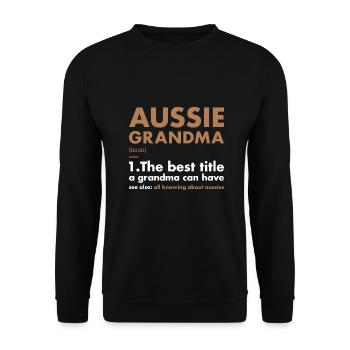 Dog Aussie Grandma Definition - Unisex Sweatshirt - black - Front - Alina (178cm) & Michal (187cm)