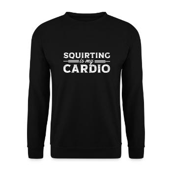 I Heart Squirters Adult Joke I Love Squirting - Unisex Sweatshirt - black - Front - Alina (178cm) & Michal (187cm)