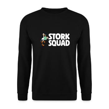 Stork Squad Labor & Delivery Nurse - Unisex Pullover - Schwarz - Vorne - Alina (178cm) & Michal (187cm)