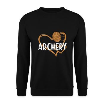 Tir à l’arc Sport Heart - Sweat-shirt Unisexe - noir - Devant - Alina (178cm) & Michal (187cm)