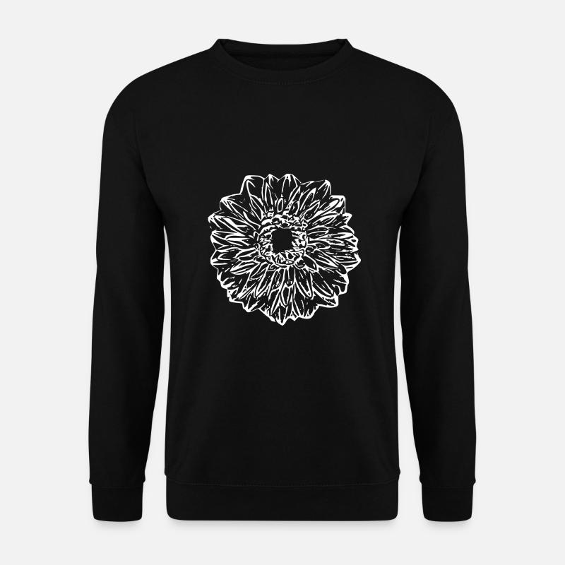 Fleur, Blanc, Fleur Blanche - Sweat-shirt Unisexe - noir