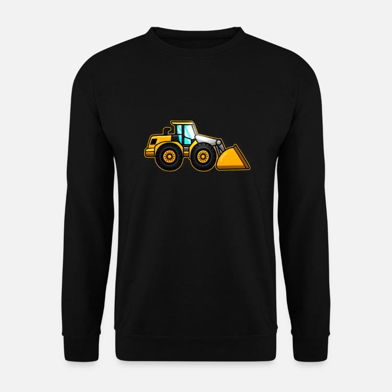 Gelber Radlader - Unisex Pullover - Schwarz