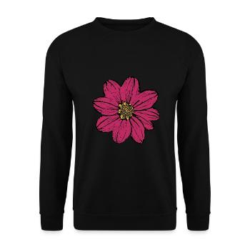 fleur, fleur, rouge, rose, violet - Sweat-shirt Unisexe - noir - Devant - Alina (178cm) & Michal (187cm)