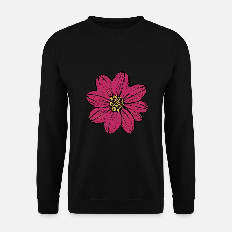 fleur, fleur, rouge, rose, violet - Sweat-shirt Unisexe - noir