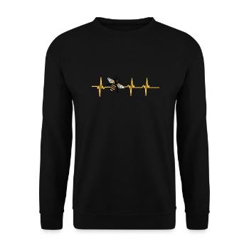 Battement de cœur abeille - Sweat-shirt Unisexe - noir - Devant - Alina (178cm) & Michal (187cm)