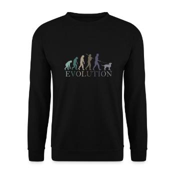 DOG EVOLUTION - Unisex Sweatshirt - black - Front - Alina (178cm) & Michal (187cm)