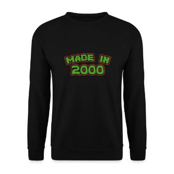 Made in 2000 - Unisex Sweatshirt - black - Front - Alina (178cm) & Michal (187cm)