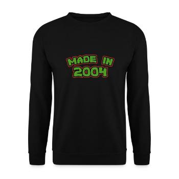 Made in 2004 - Unisex Sweatshirt - black - Front - Alina (178cm) & Michal (187cm)