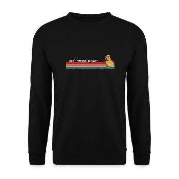 Ne vous inquiétez pas, soyez Capy - Capybara rétro vintage - Sweat-shirt Unisexe - noir - Devant - Alina (178cm) & Michal (187cm)